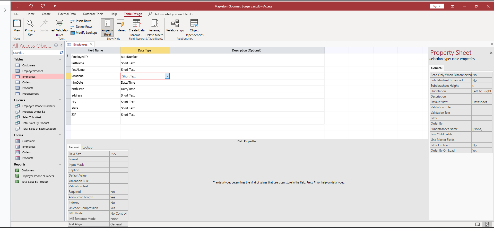แสดงหน้าต่าง Design View